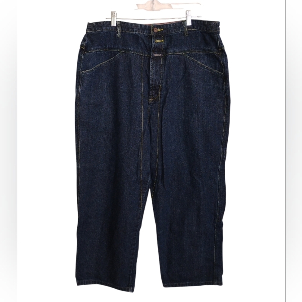 Marithe Francois Girbaud Dark Wash Embroidered Jeans Men's Size 40 - Y2K